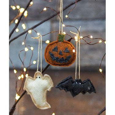 3 Set Felt Halloween Ornaments - The Fox Decor